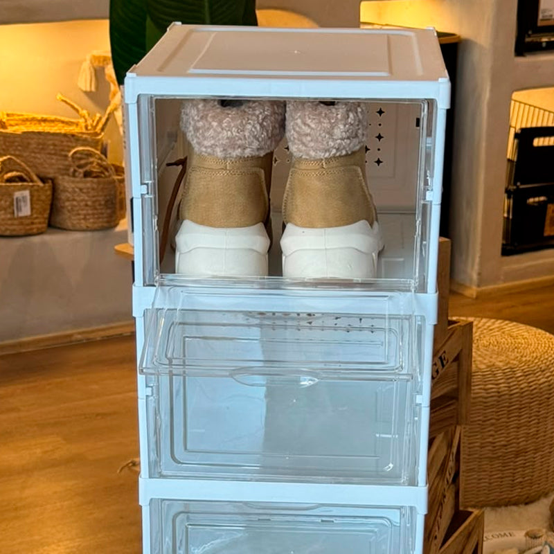 Organizador De Zapatos 6 Niveles Plegable Cajonera Plástica