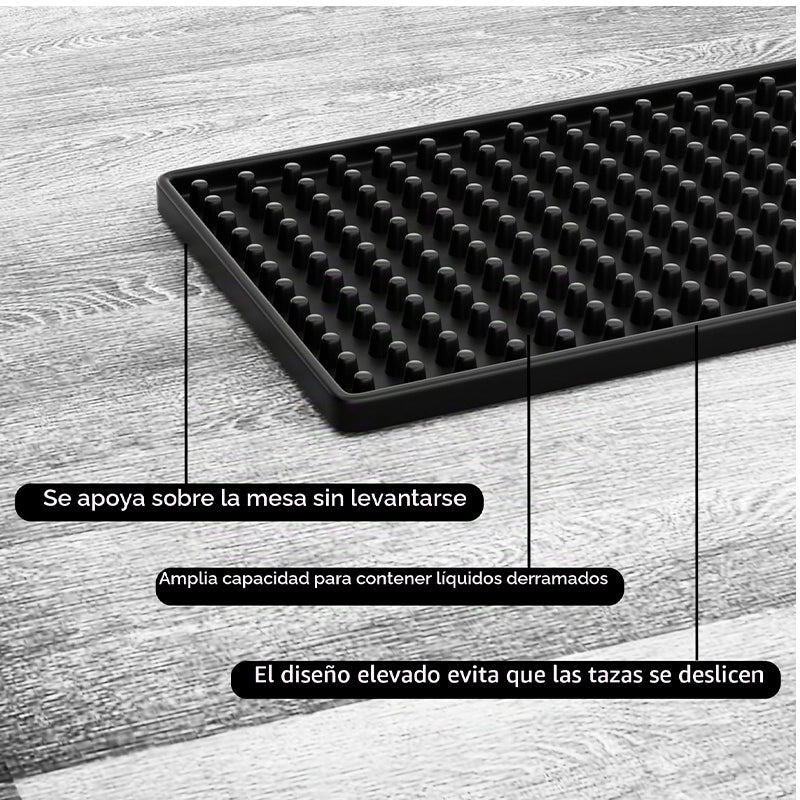 Tapete De Goma Antideslizante De Barra Antiderrame 60x10cm Unidad