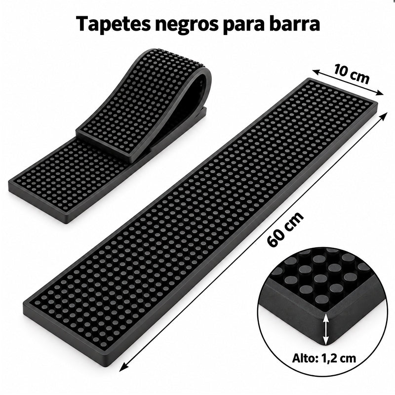 Tapete De Goma Antideslizante De Barra Antiderrame 60x10cm Unidad