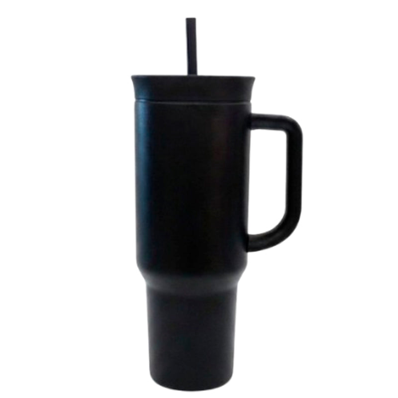 Vaso Termico con Bombilla 1200 ml Acero Inoxidable Antiderrame Tipo Stanley