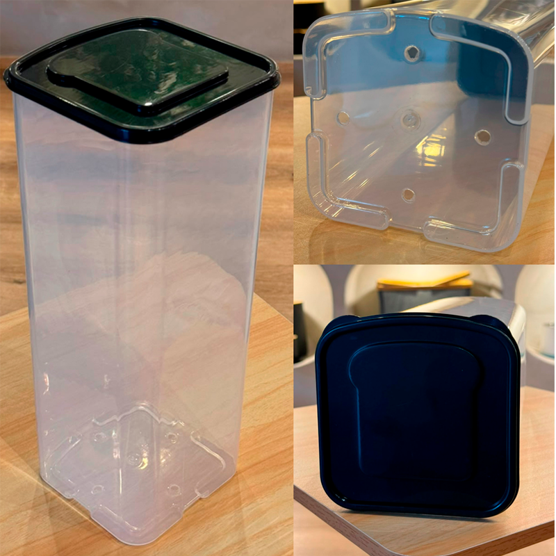 Recipiente Organizador de Plástico con Tapa Hermética para Pan Fresco