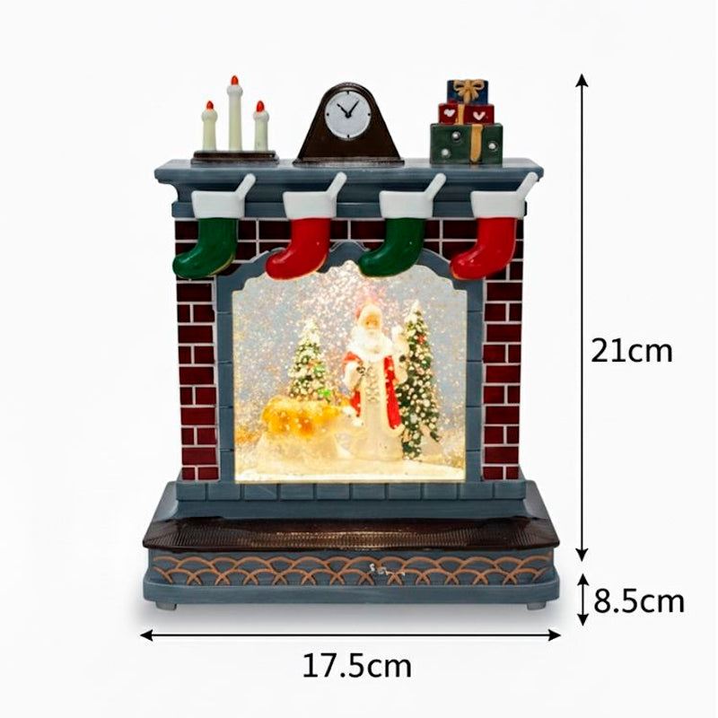 Chimenea Con Luces Y Musica Adorno Navideño De Pascua