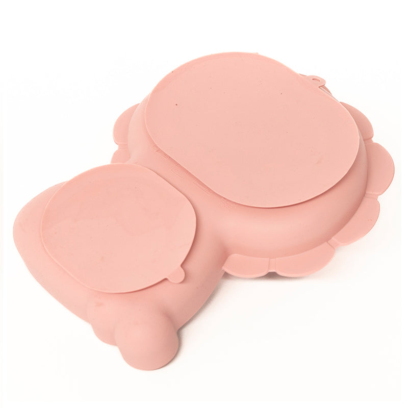 Set De Alimentación Silicona Dividida Con Ventosa Bebés 6pcs Azul Petróleo