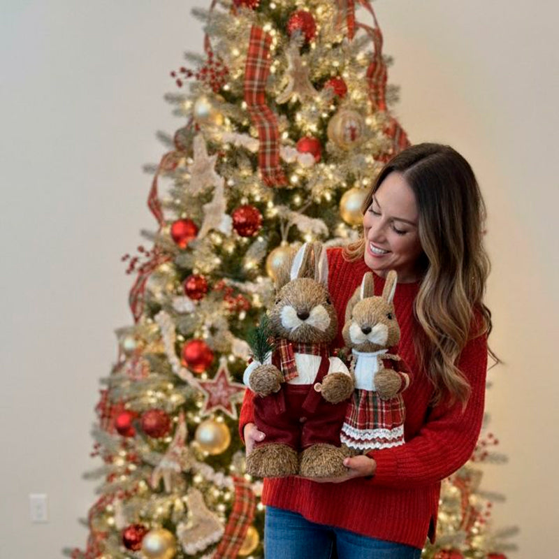 Pack 2 Ardillas Muñeco De Navidad Decoracion Navideña Arbol