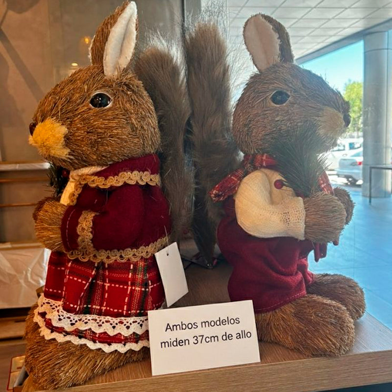 Pack 2 Ardillas Muñeco De Navidad Decoracion Navideña Arbol