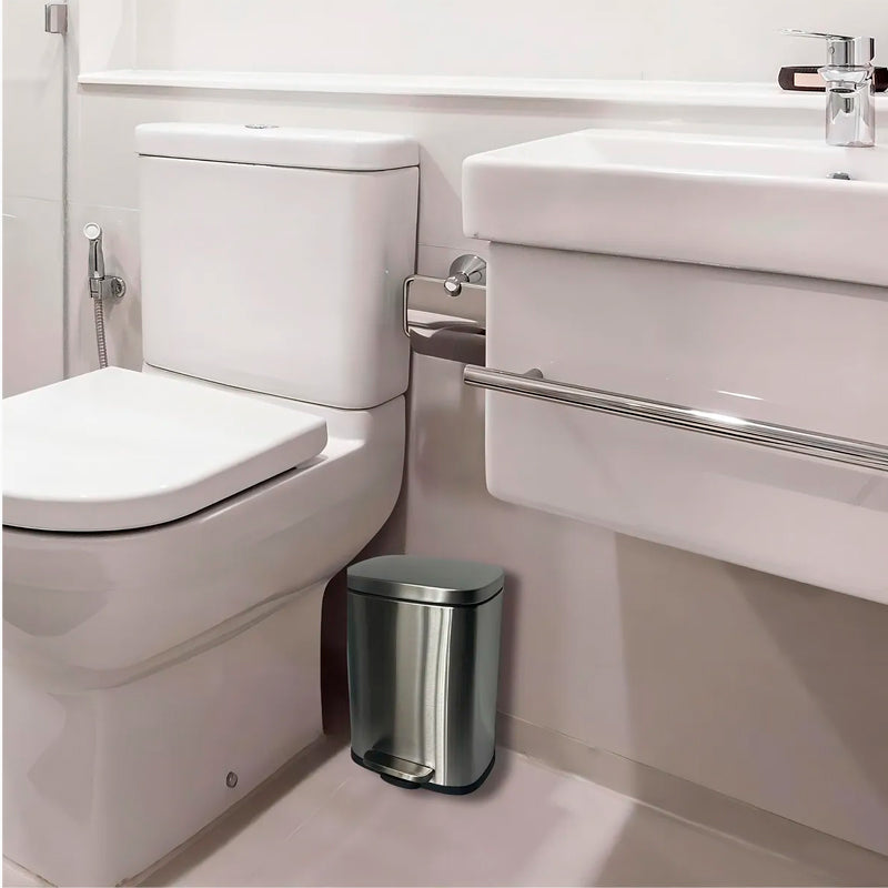 Cubo De Basura 12L Acero Inoxidable Hogar Oficina