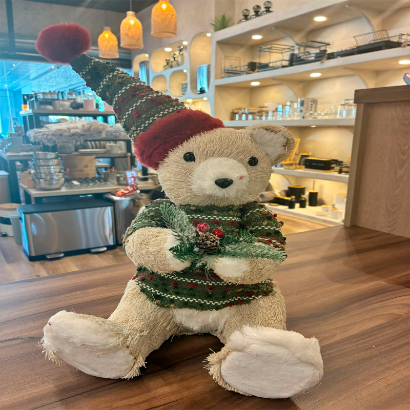 Oso Peluche Pascuero Navideño Adorno Para Arbol De Navidad