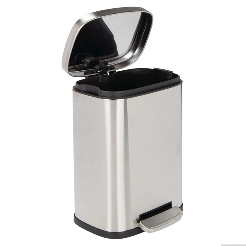 Cubo De Basura 12L Acero Inoxidable Hogar Oficina