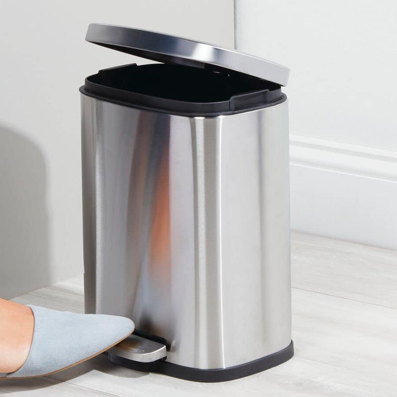 Cubo De Basura 12L Acero Inoxidable Hogar Oficina