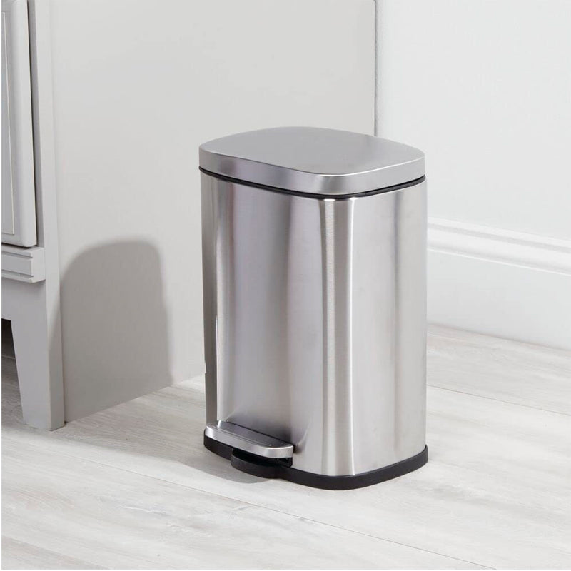 Cubo De Basura 12L Acero Inoxidable Hogar Oficina