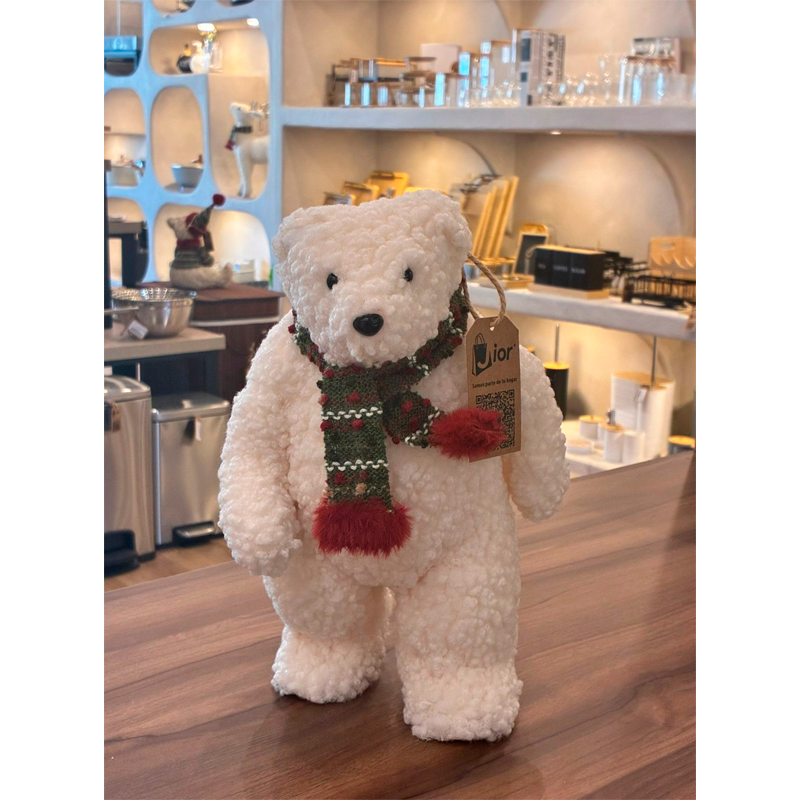 Adorno De Arbol De Navidad Oso Peluche Pascuero Navideño