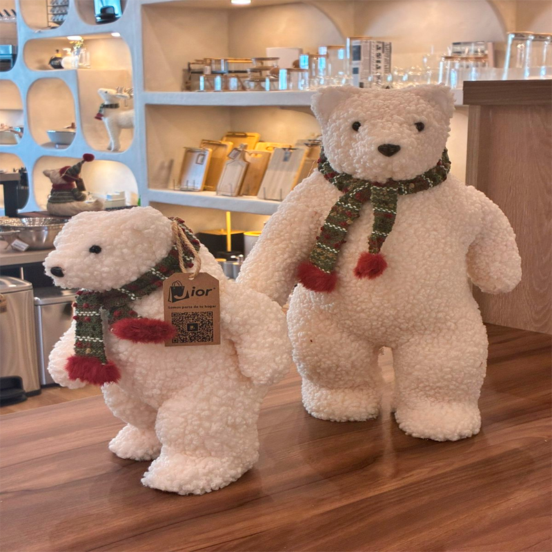 Adorno De Arbol De Navidad Oso Peluche Pascuero Navideño