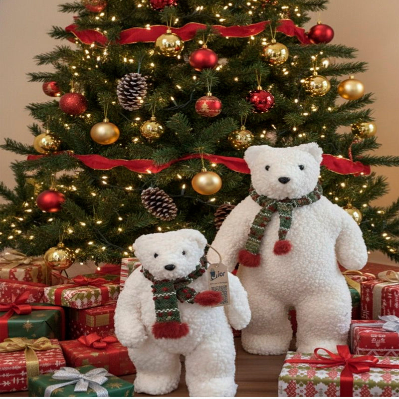 Adorno De Arbol De Navidad Oso Peluche Pascuero Navideño