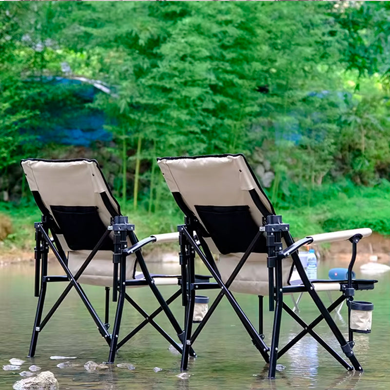 Silla Plegable De Playa Camping Picnic Porta Vasos Portátil