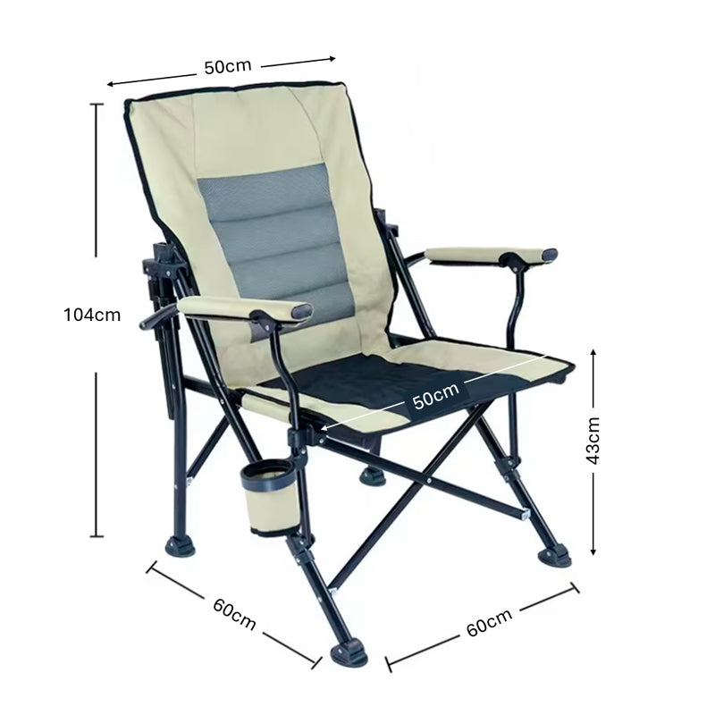 Silla Plegable De Playa Camping Picnic Porta Vasos Portátil