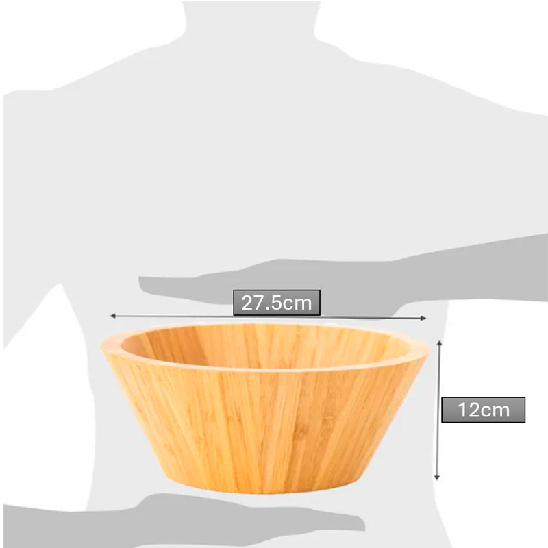 Bowls Cuenco Bambu Natural Ensaladera 27cm
