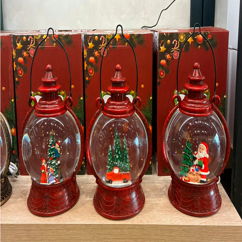 Adorno De Navidad Globo De Nieve Para Pascua Luces Calida