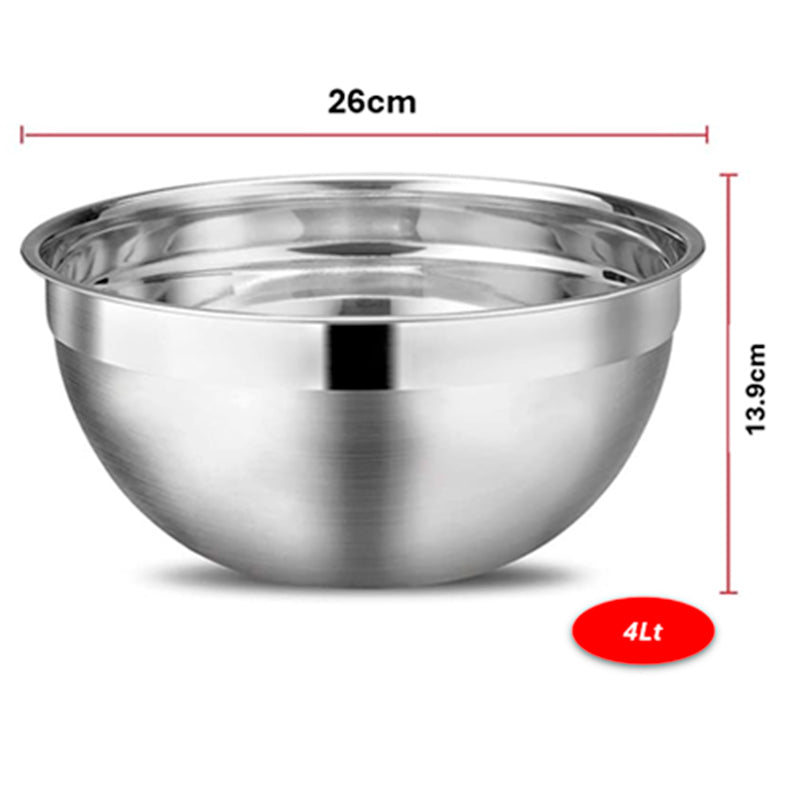 Tazones Bowls Cuencos Acero Inoxidable Reposteria Pocillo Fuente Wakeshome
