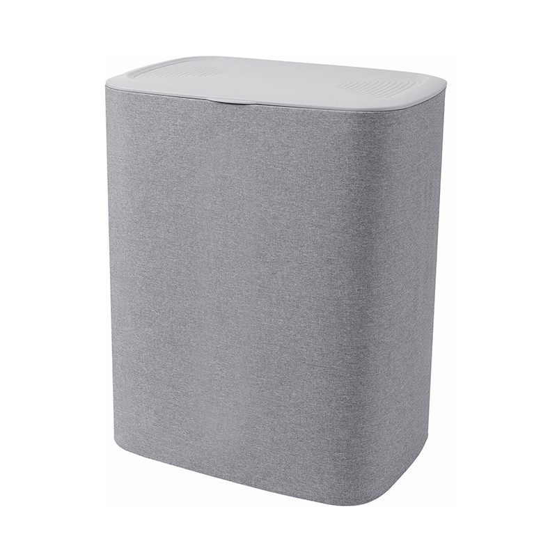 Canasto Doble Cesto De Ropa Sucia Pleglable Grande Con Tapa Gris