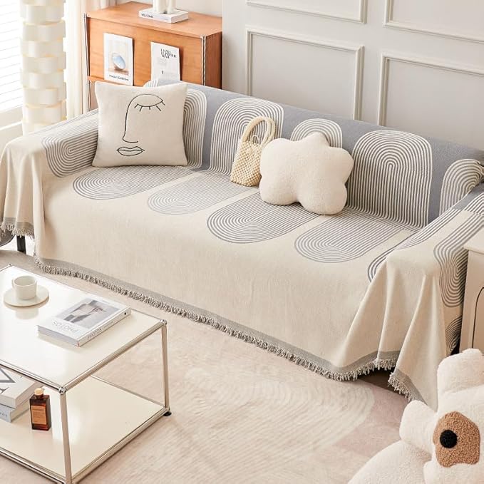 Manta Acogedora para Sofá – Diseño Moderno y Natural Wakeshome