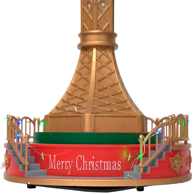 Adorno Carrusel Navideño En Movimiento Con Música Y Luce Led