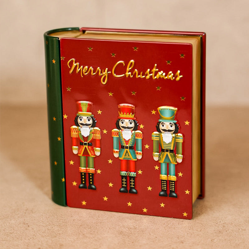 Set 4 Cajas Sorpresa Navideña Libro Decorativo De Metal