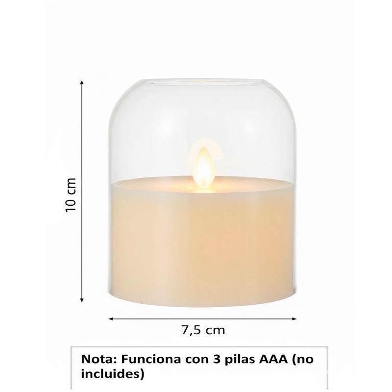 Vela Led De Navidad Sin Llama Lampara Decorativa Pilas / Usb Blanco