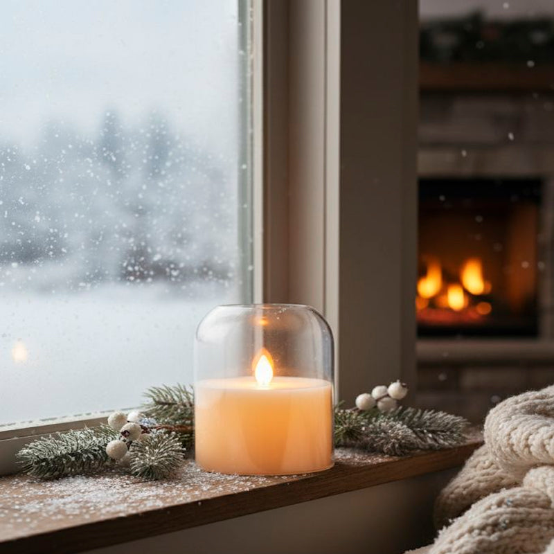 Vela Led De Navidad Sin Llama Lampara Decorativa Pilas / Usb Blanco