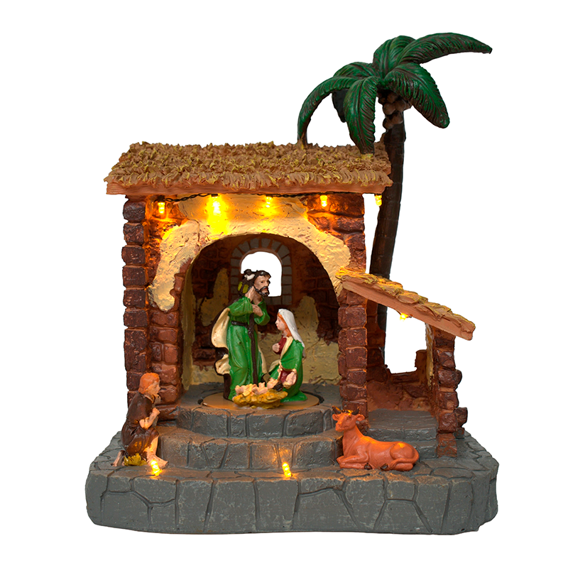 Adorno De Pesebre Con Luz Musica Y Movimiento Deco Navidad