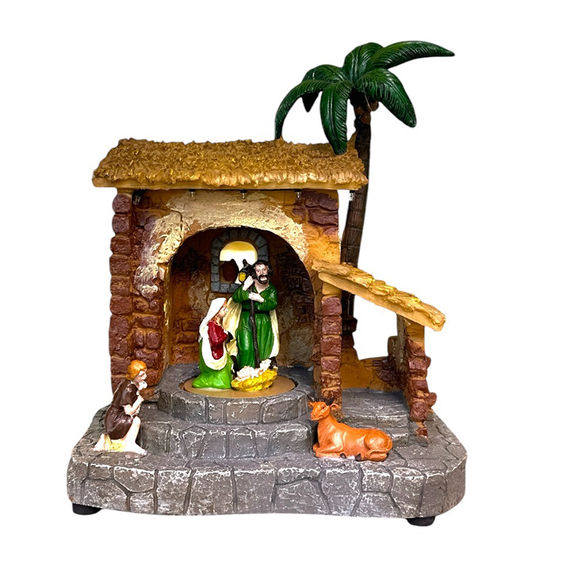 Adorno De Pesebre Con Luz Musica Y Movimiento Deco Navidad