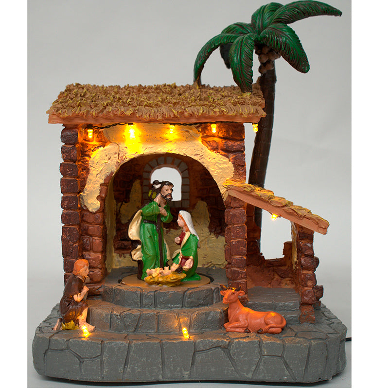 Adorno De Pesebre Con Luz Musica Y Movimiento Deco Navidad
