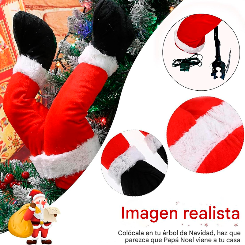 Adorno Para Árbol De Navidad Patas Oscilantes De Santa