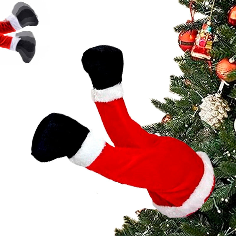 Adorno Para Árbol De Navidad Patas Oscilantes De Santa