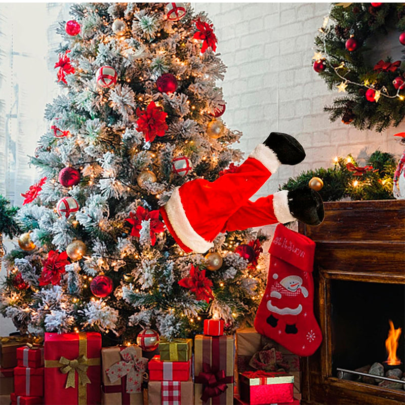 Adorno Para Árbol De Navidad Patas Oscilantes De Santa