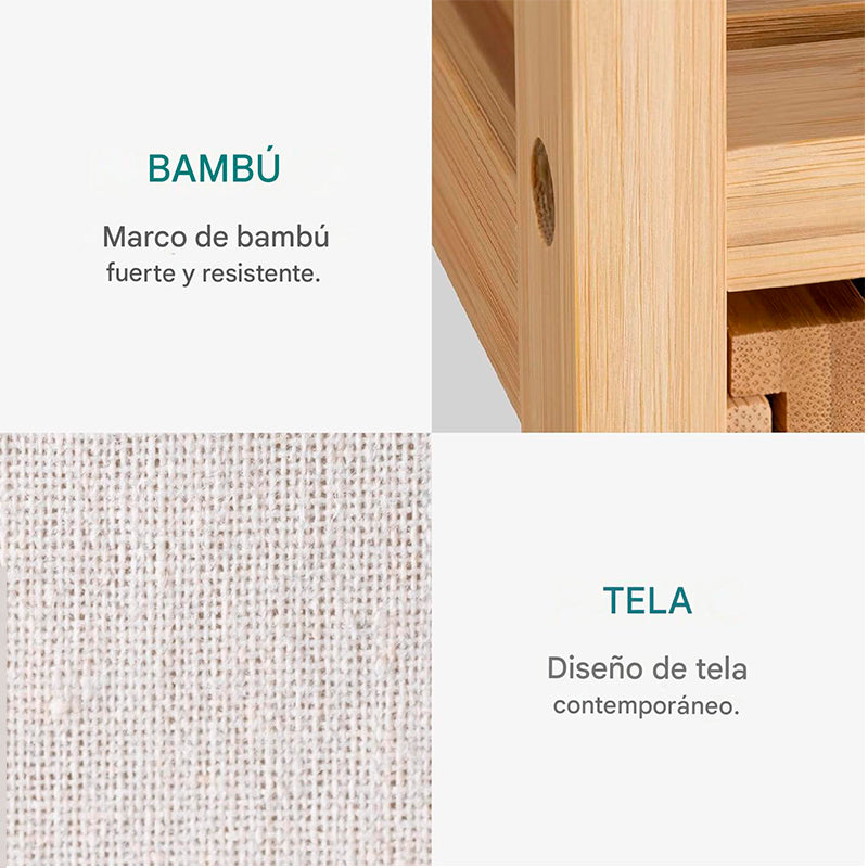 Estante De Madera 3 Niveles Organizador Para Baño Ropa Sucia