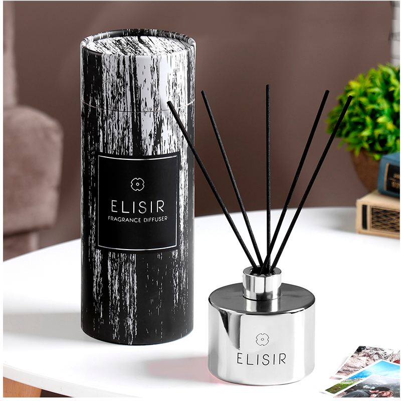 Set Aromatizador Para El Hogar Vela + Difusor Plata Con Varillas