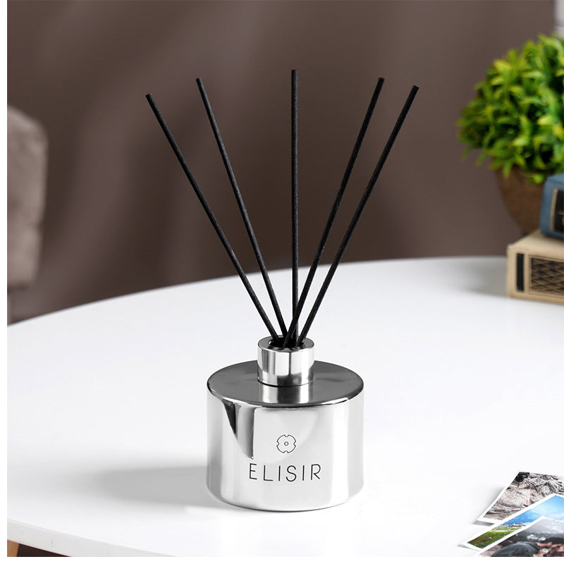 Set Aromatizador Para El Hogar Vela + Difusor Plata Con Varillas