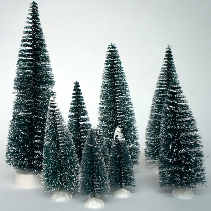 Set 9 Mini Arbol De Navida 9 Pinos Pequeños Decorativo - Verde