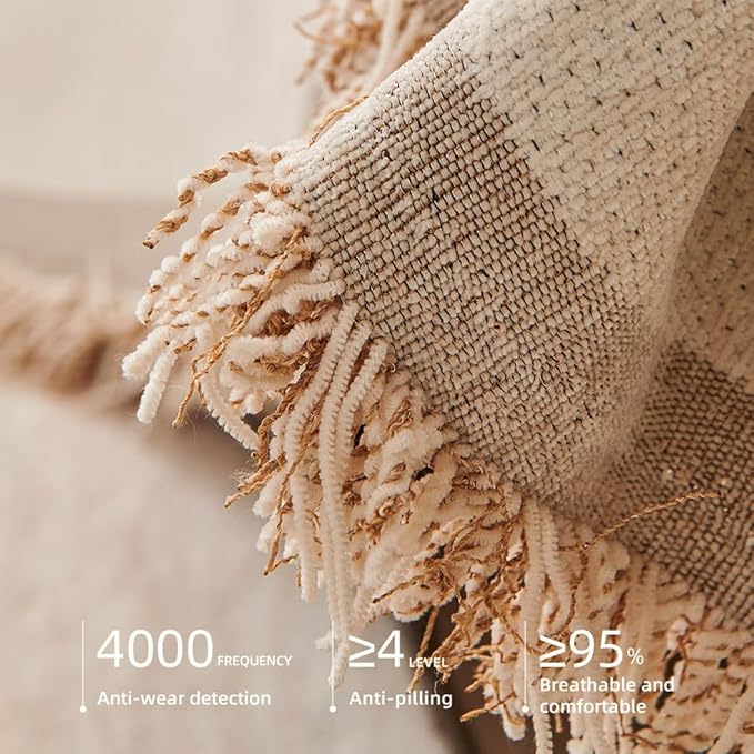 Manta Acogedora para Sofá – Diseño Moderno y Natural Wakeshome