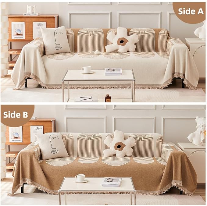 Manta Acogedora para Sofá – Diseño Moderno y Natural Wakeshome