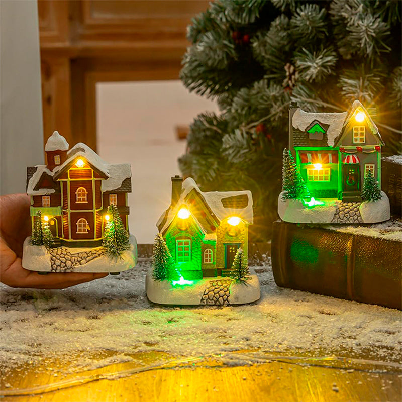 Casita Adorno De Navidad Decoracion De Pascua Para Arbolito