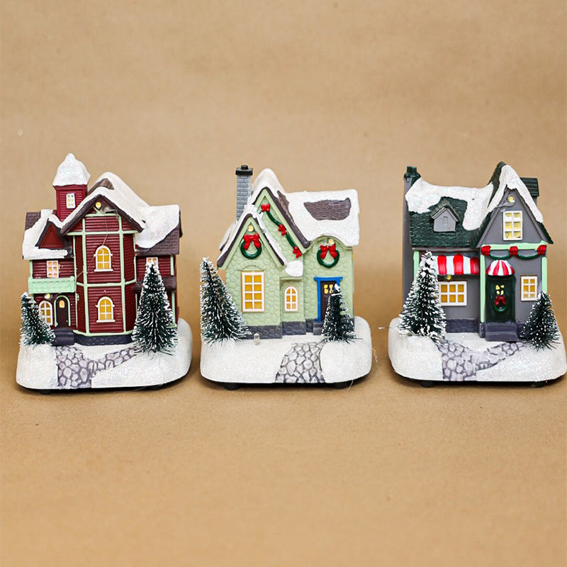 Casita Adorno De Navidad Decoracion De Pascua Para Arbolito