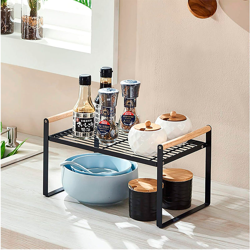 Rack Cocina Debajo Fregadero Organizador Gabinete Wakeshome Negro