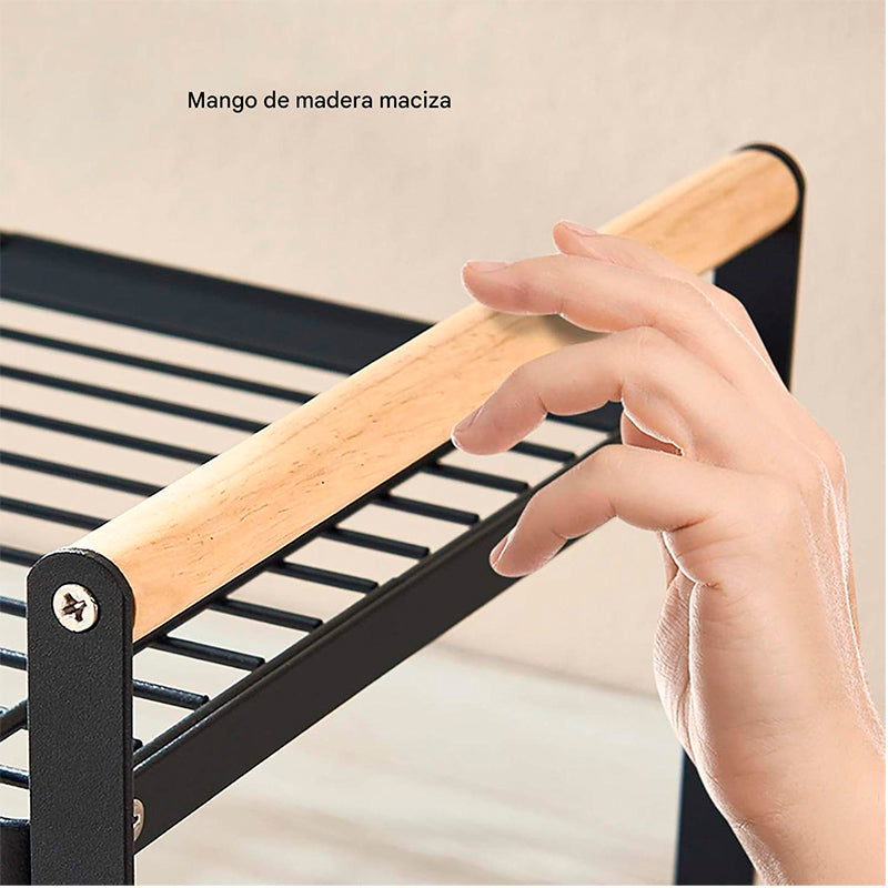 Rack Cocina Debajo Fregadero Organizador Gabinete Wakeshome Negro