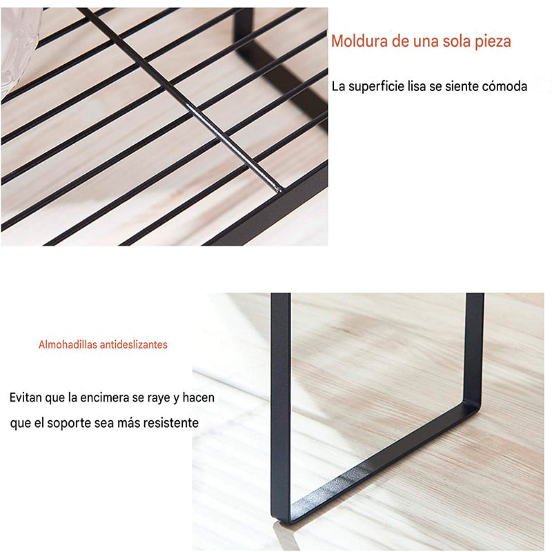 Rack Cocina Debajo Fregadero Organizador Gabinete Wakeshome Negro