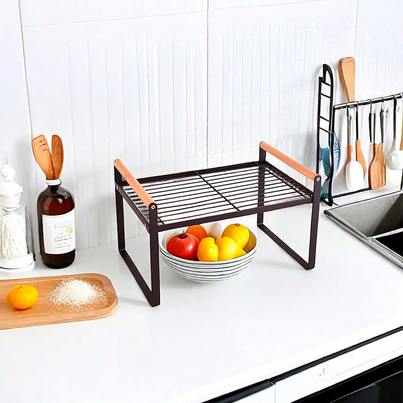 Rack Cocina Debajo Fregadero Organizador Gabinete Wakeshome Negro