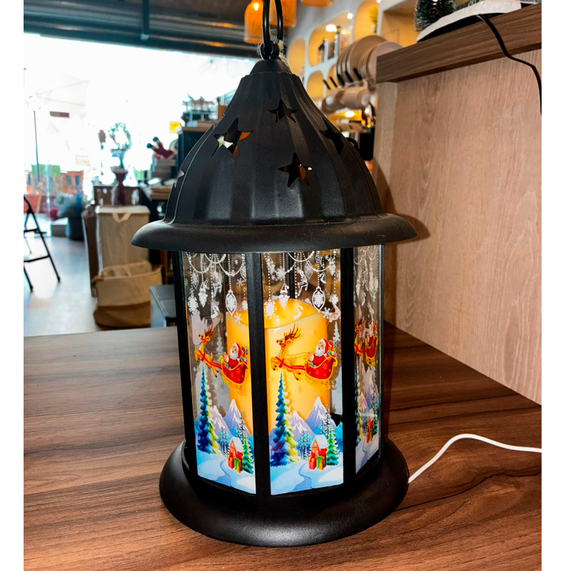 Candelabro Led De Navidad Sin Llama Lampara Decorativa Pilas / Usb