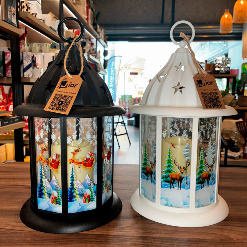 Candelabro Led De Navidad Sin Llama Lampara Decorativa Pilas / Usb