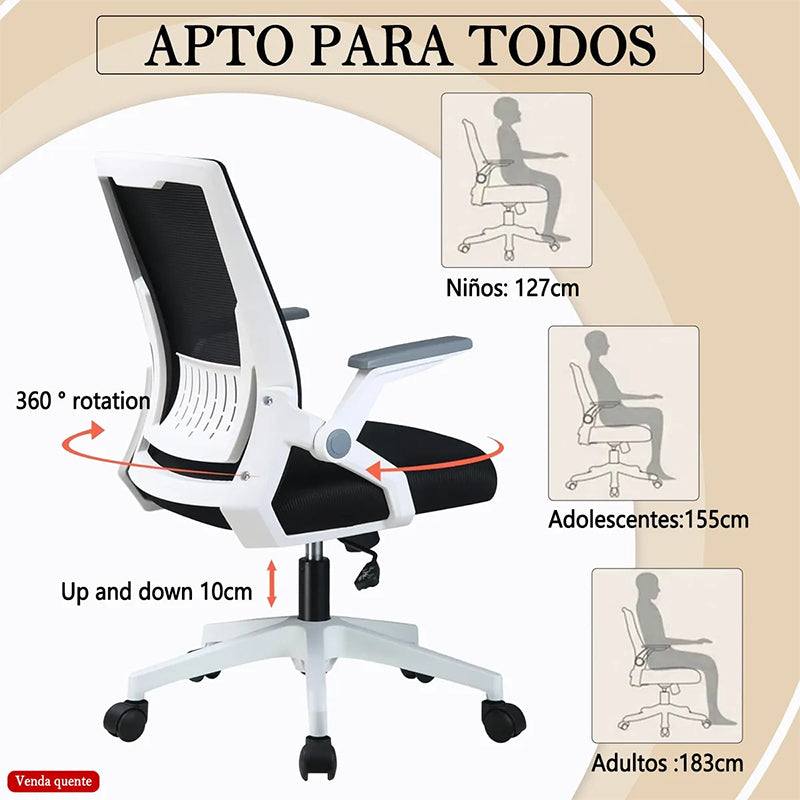 Silla Ergonomica Oficina Soporte Lumbar Ajustable Giratorio