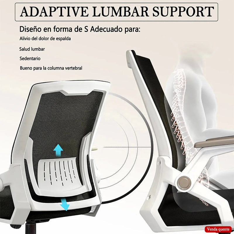 Silla Ergonomica Oficina Soporte Lumbar Ajustable Giratorio